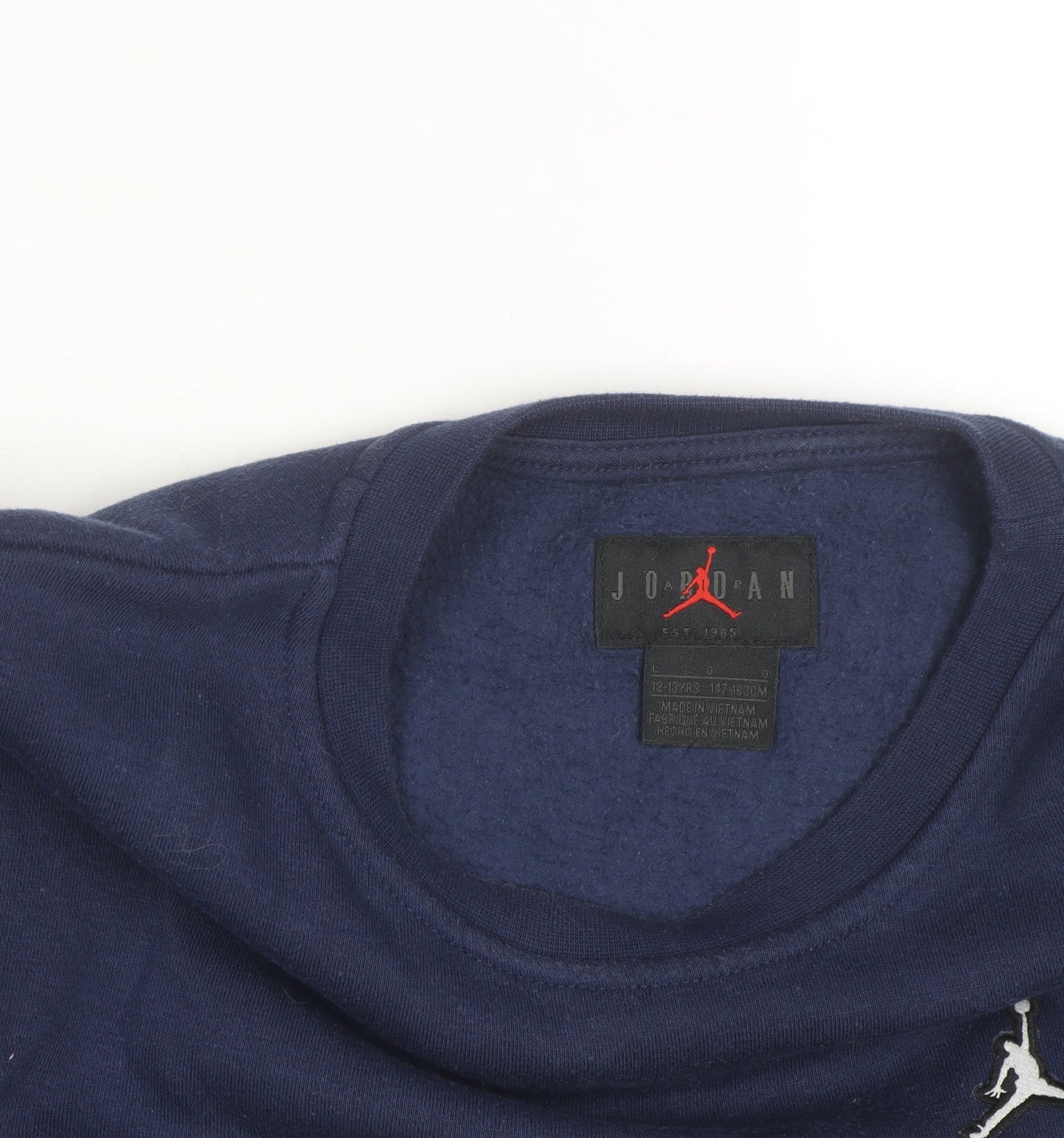 Jordan Boys Blue Pullover Crew Neck Fleece Sweatshirt 12-13 Years
