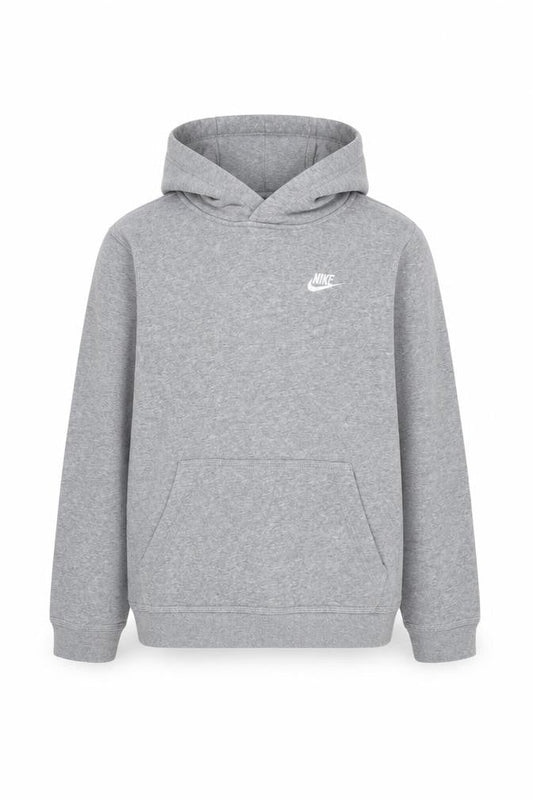 Nike Boys Grey Pullover Hoodie Sz 12-13 Years Cotton Blend Logo