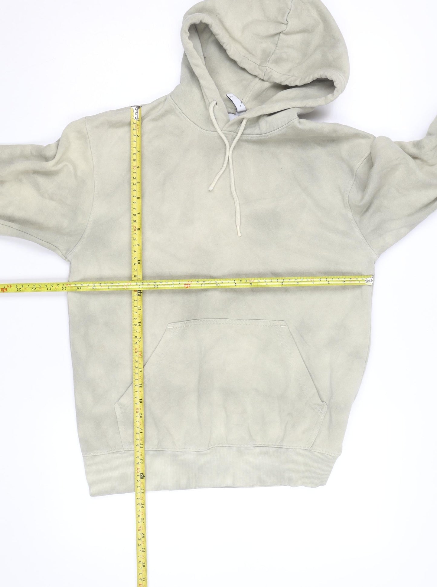 H&M Men's Beige Relaxed Fit Pullover Hoodie Size L