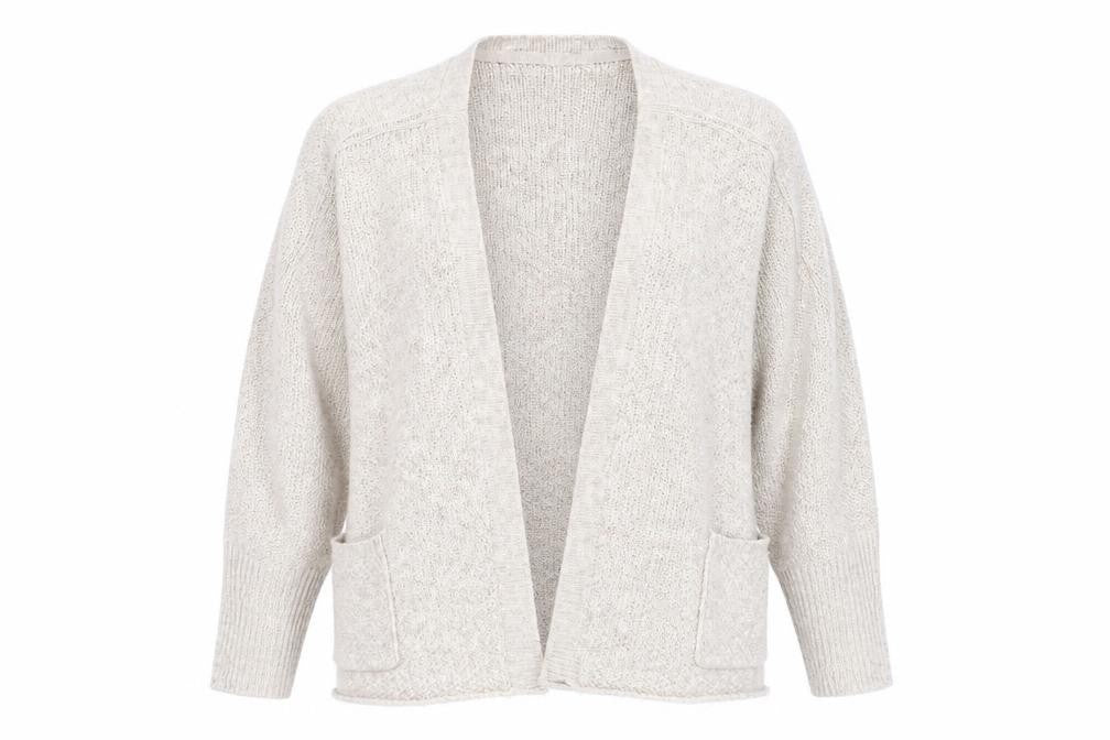 Marks & Spencer Women’s Beige Wool Blend Relaxed Fit Knit Cardigan M