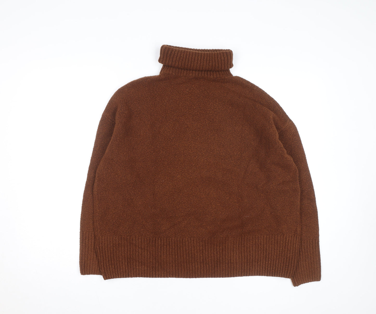 & Other Stories Women Brown Roll Neck Wool Jumper XS