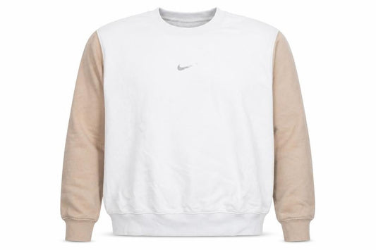 Nike Men's Beige Pullover Sweatshirt Size M Crew Neck Fleece
