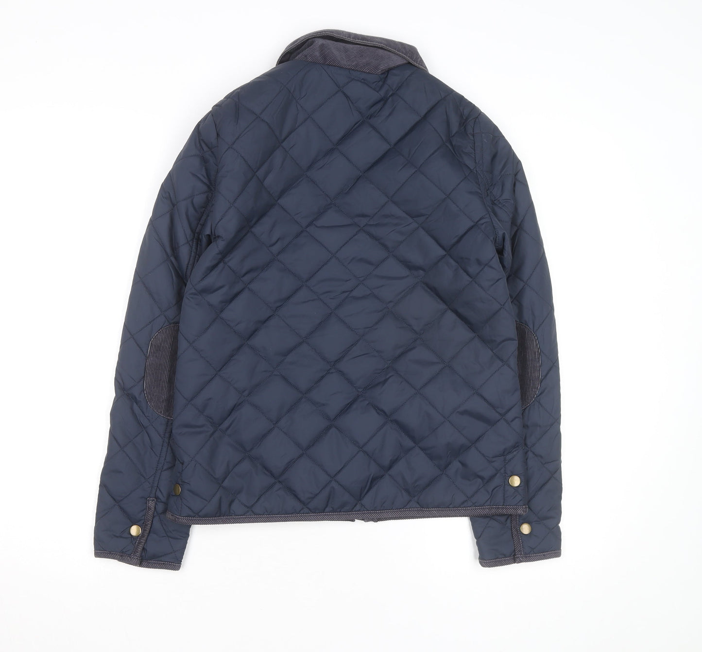 Jack Wills Women's Blue Quilted Jacket UK 8 Classic Short Coat