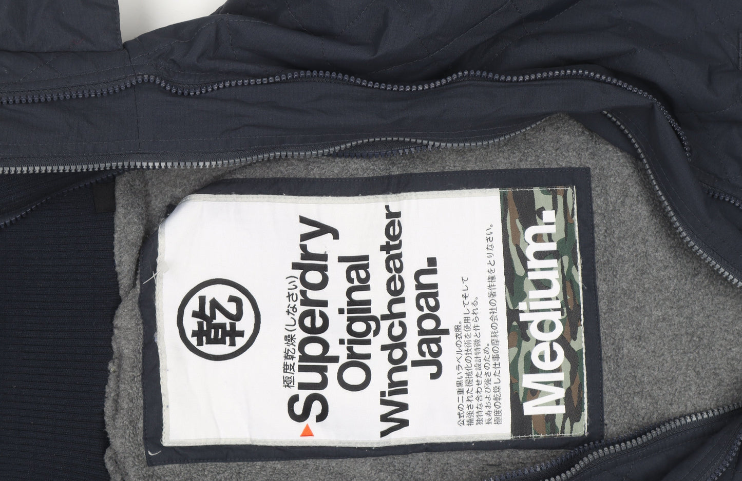 Superdry Men's Blue Hooded Windbreaker Jacket Size M