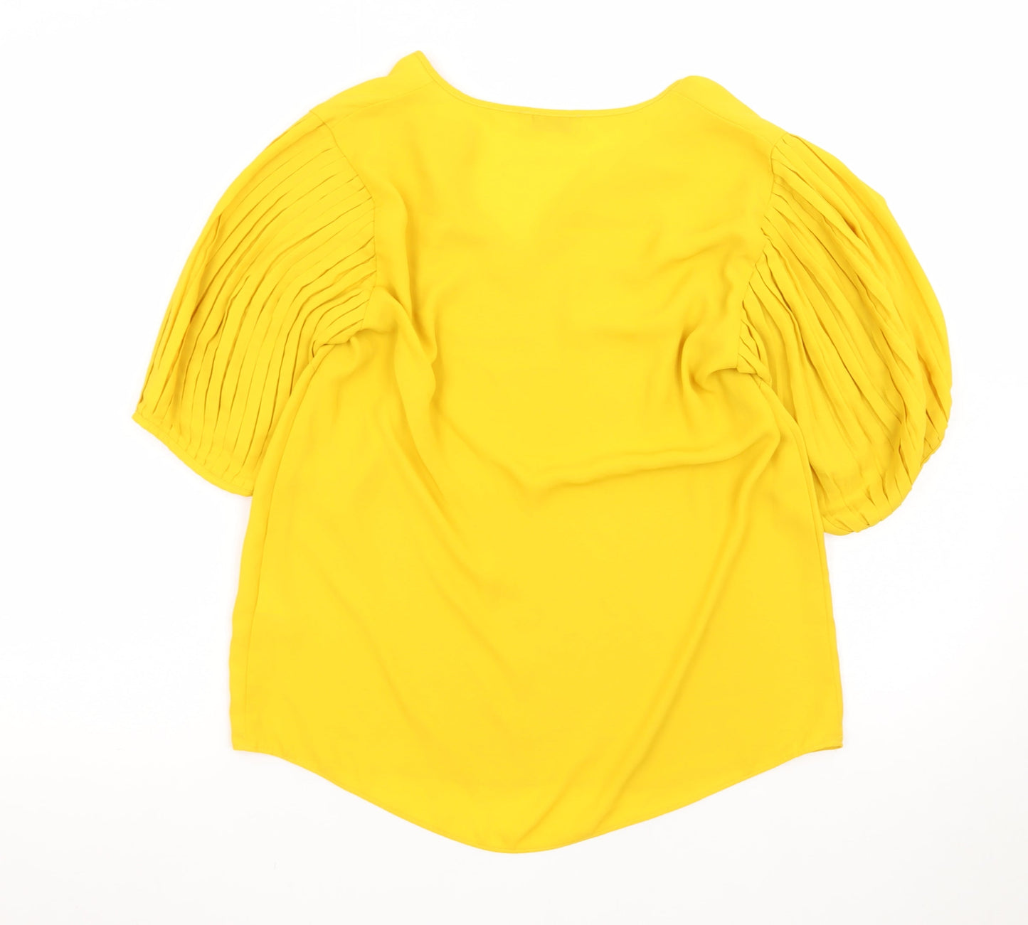 Soon Women's Yellow Puff Sleeve Tunic Blouse Size 10