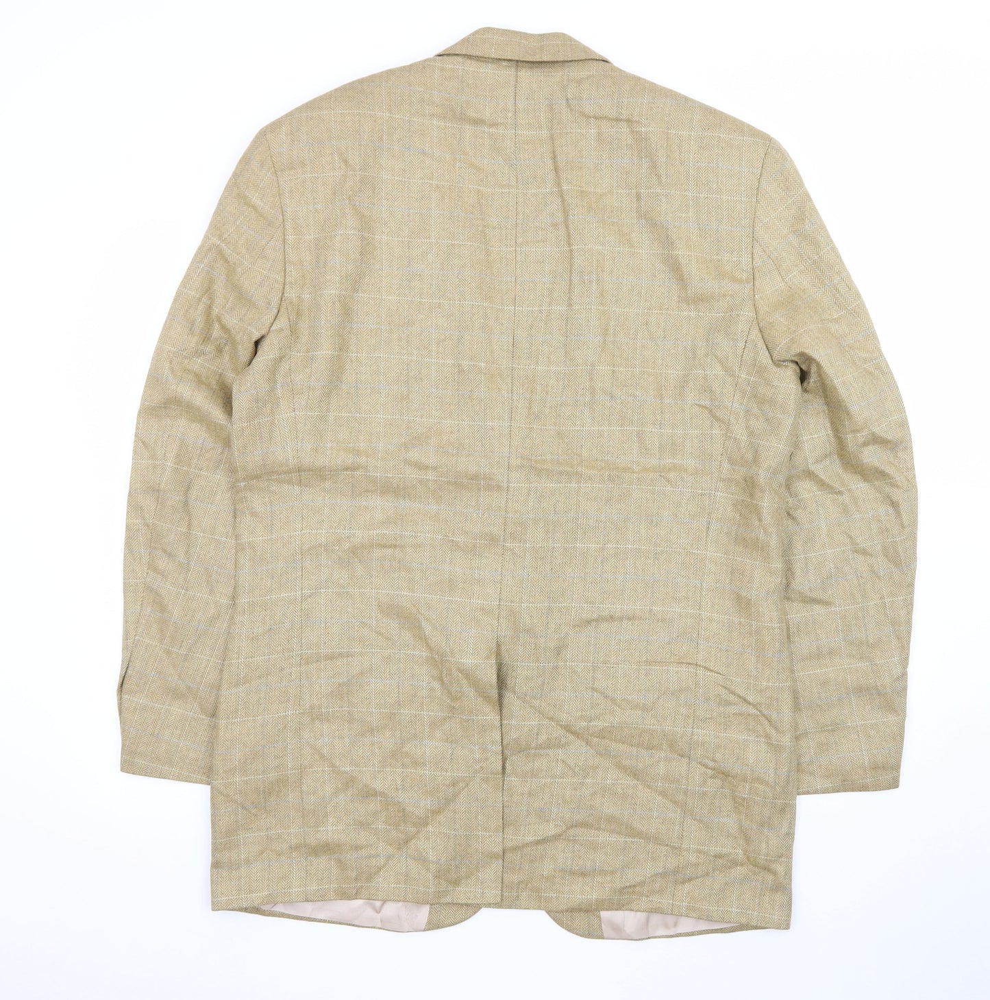Nautica Women Beige Silk Single-Breasted Blazer 42L Classic Fit