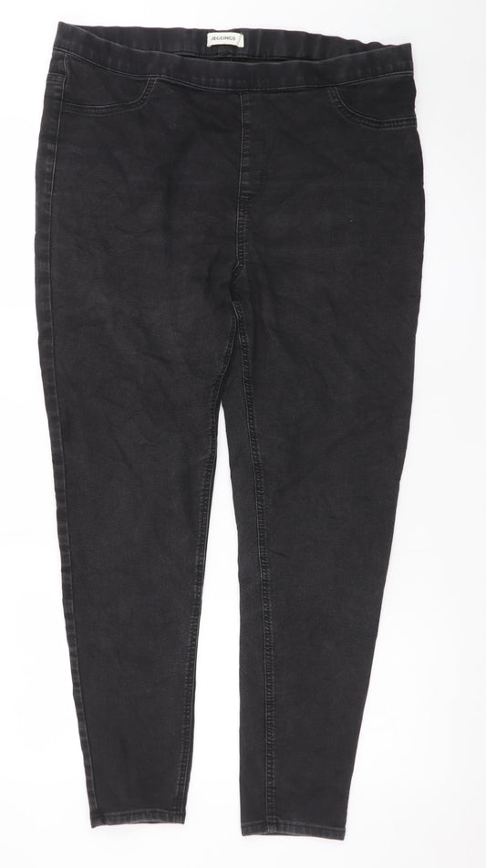 Marks and Spencer Womens Black Jeggings Size 18 Regular Stretch