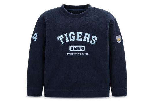 G:Sixtufour Men's Blue M Fleece Pullover Sweatshirt 1964 Athletics Logo