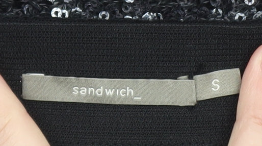 Sandwich Women Silver Sequin Short Pencil Skirt Size S
