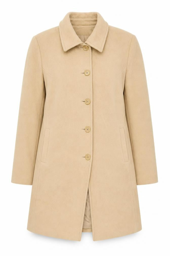 Worthington Women’s Beige Wool Blend Long Overcoat L
