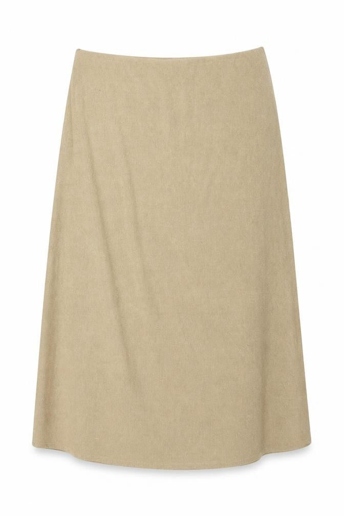 Marks & Spencer Women's Beige A-Line Cashmere Knit Midi Skirt Size 20