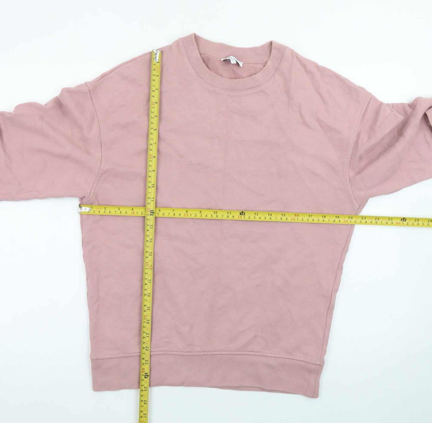 Reiss Men's Pink Cotton Crew Neck Pullover Sweatshirt XS