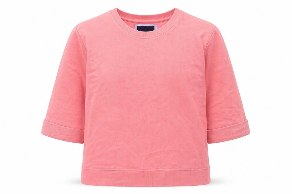 Crew Clothing Women's Pink 3/4 Sleeve Cotton T-Shirt Size 14