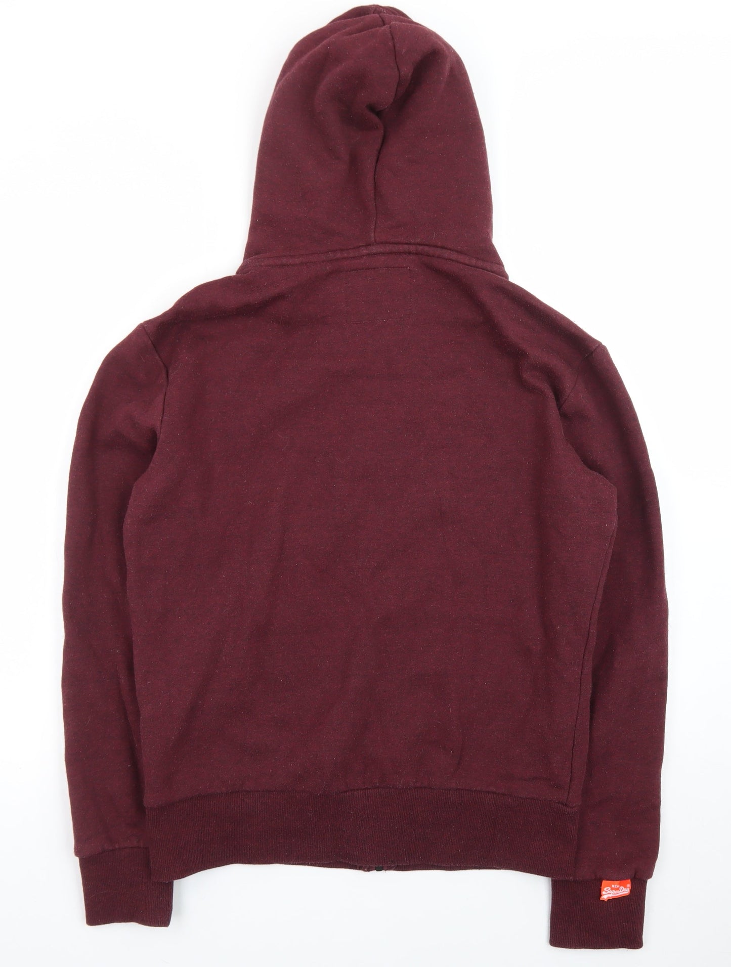 Superdry Men's Red Full Zip Hoodie M Regular Fit Fleece