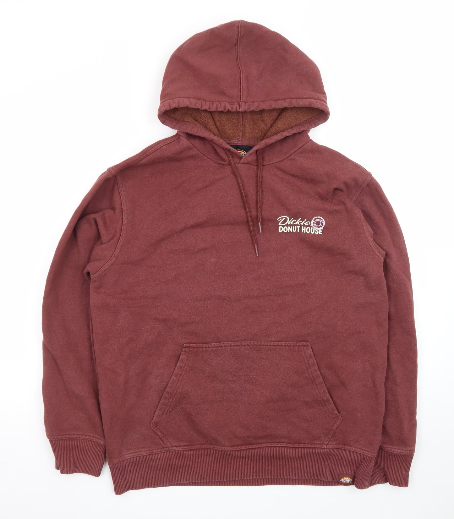 Dickies Men's Brown Pullover Hoodie M Graphic Print Fleece Sweatshirt