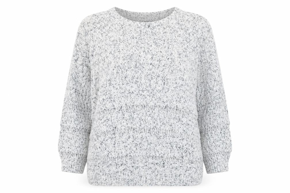 Laura Ashley Women Grey Knit Pullover Jumper UK 20 Relaxed Fit