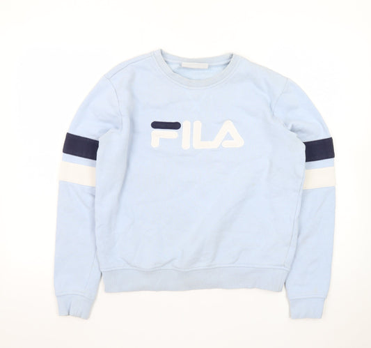 Fila Women's Light Blue Crew Neck Pullover Sweatshirt Size S