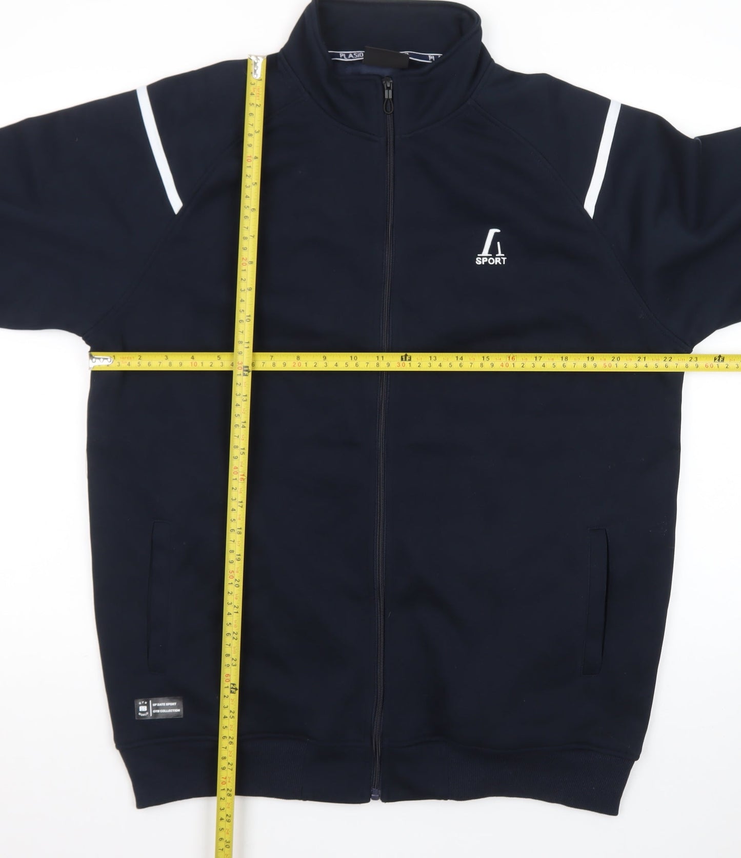 PLASIO Men's Blue 2XL Full Zip Basic Sports Jacket