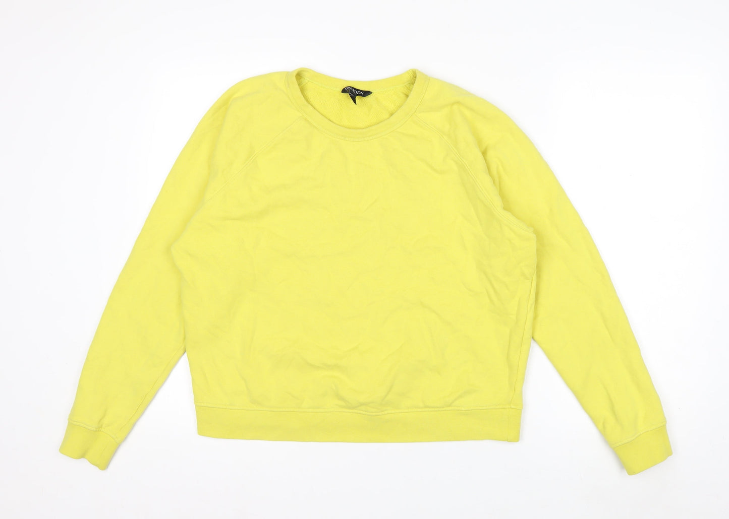 Baukjen Women's Yellow Organic Cotton Crew Neck Sweatshirt UK 8
