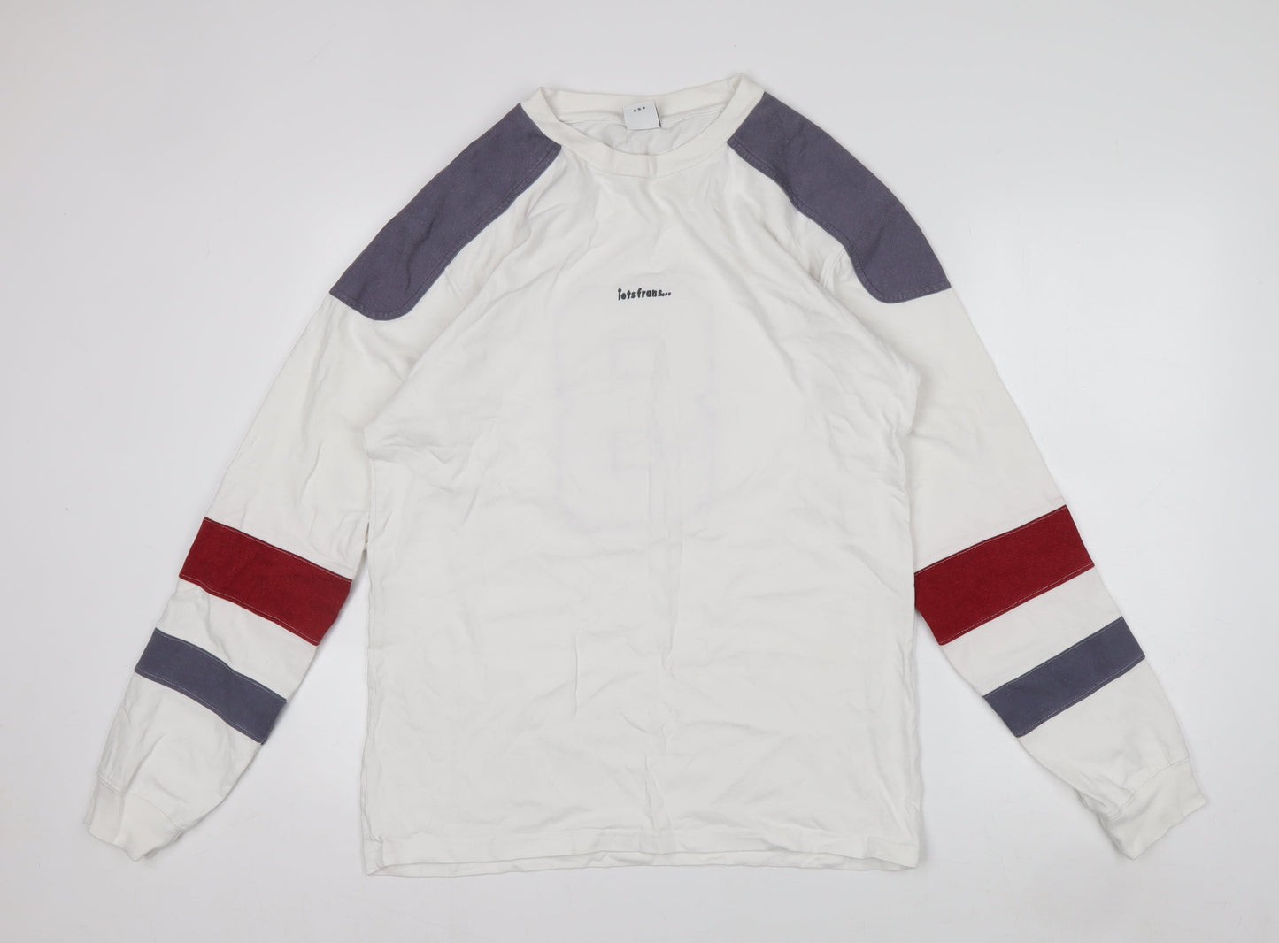 Urban Outfitters Mens White Pullover Cotton Sweatshirt Size S