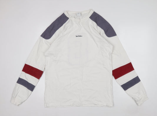 Urban Outfitters Mens White Pullover Cotton Sweatshirt Size S