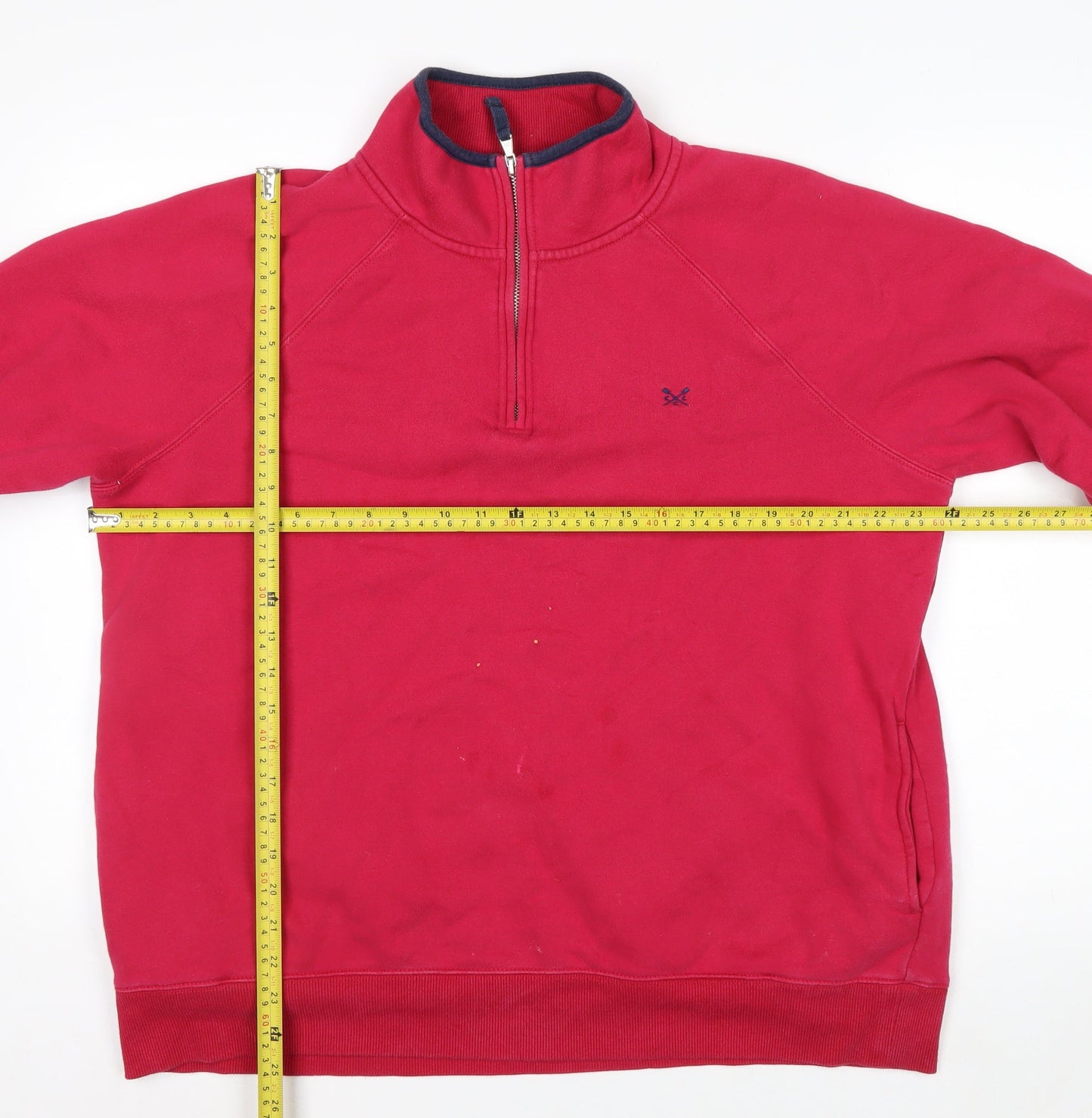 Crew Clothing Company Women Red 1/4 Zip Pullover Sweatshirt Size 18