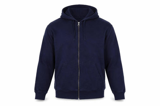 John Lewis Men’s Blue Full Zip Cotton Hoodie Size M