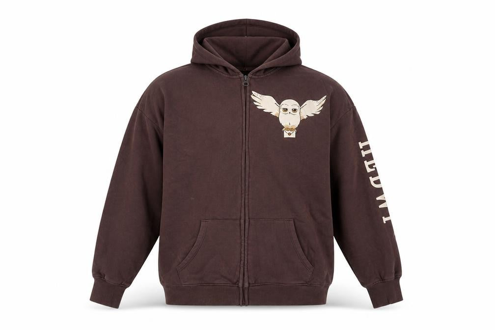 H&M Teens Brown Hedwig Graphic Full Zip Hoodie 13-14 Years