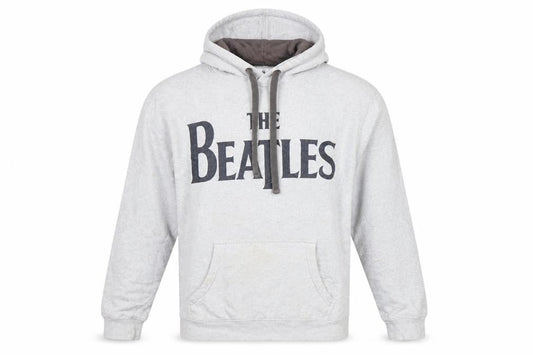 George Men's Grey The Beatles Pullover Hoodie Medium Cotton Fleece