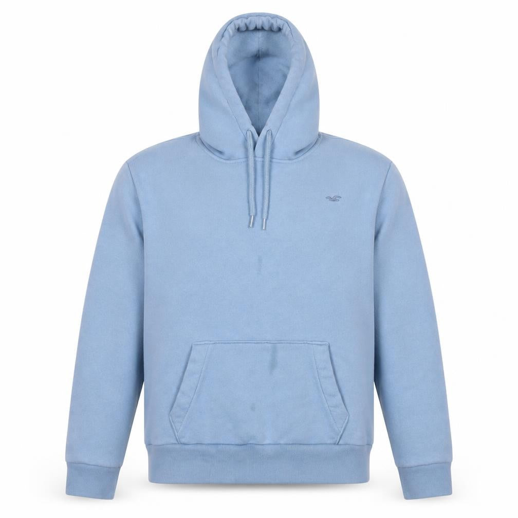 Hollister Men's Blue Pullover Hoodie Small Fleece Cotton Blend