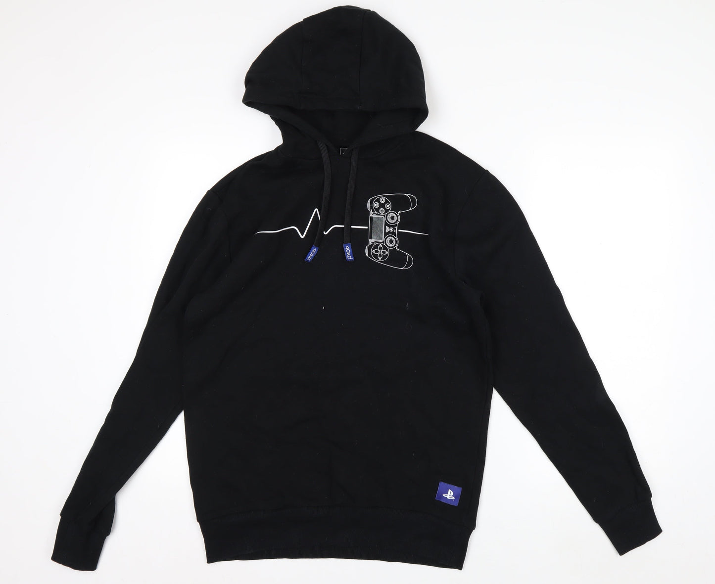 PlayStation Men's Black Pullover Hoodie S Graphic Gaming Sweatshirt