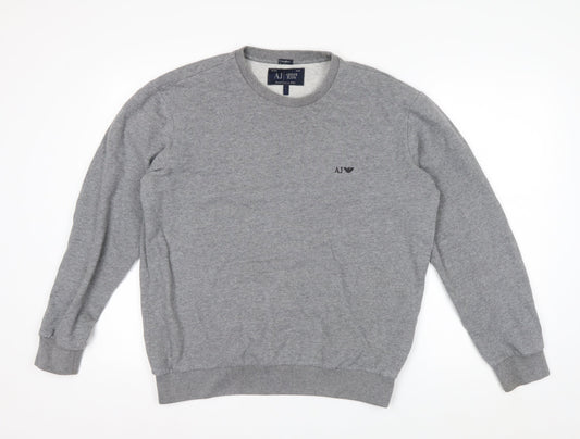Armani Jeans Men's Grey Crew Neck Pullover Sweatshirt L