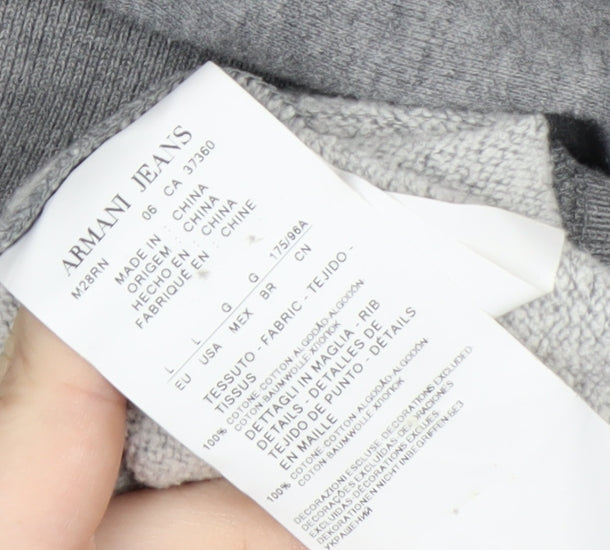 Armani Jeans Men's Grey Crew Neck Pullover Sweatshirt L