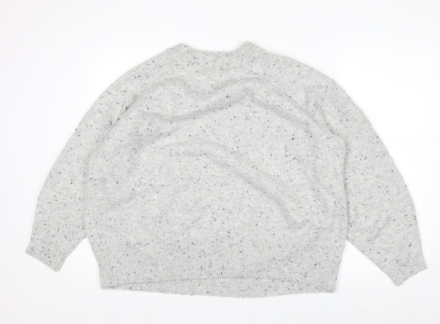 Marks and Spencer Men's Grey XL Crew Neck Chunky Knit Jumper