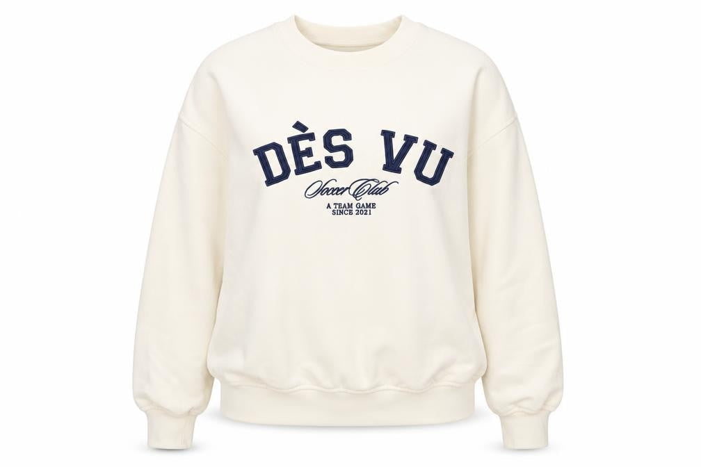 Dès Vu Women's Beige Pullover Sweatshirt XS Cotton Blend