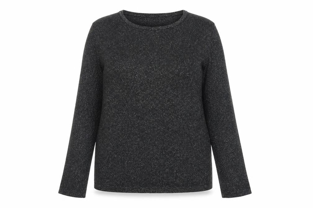 Marks & Spencer Women’s Black Glitter Knit Long Sleeve Top XL