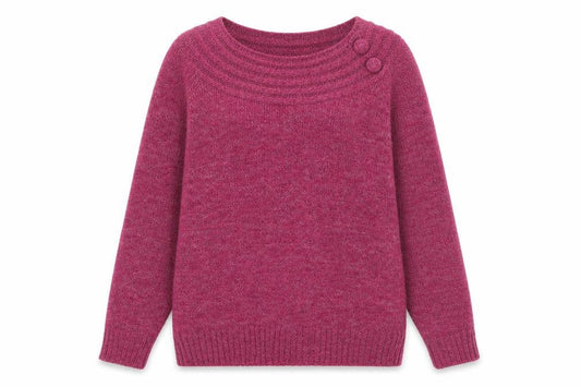 Damart Women’s Pink Crew Neck Pullover Jumper XL 22/24 Acrylic Blend