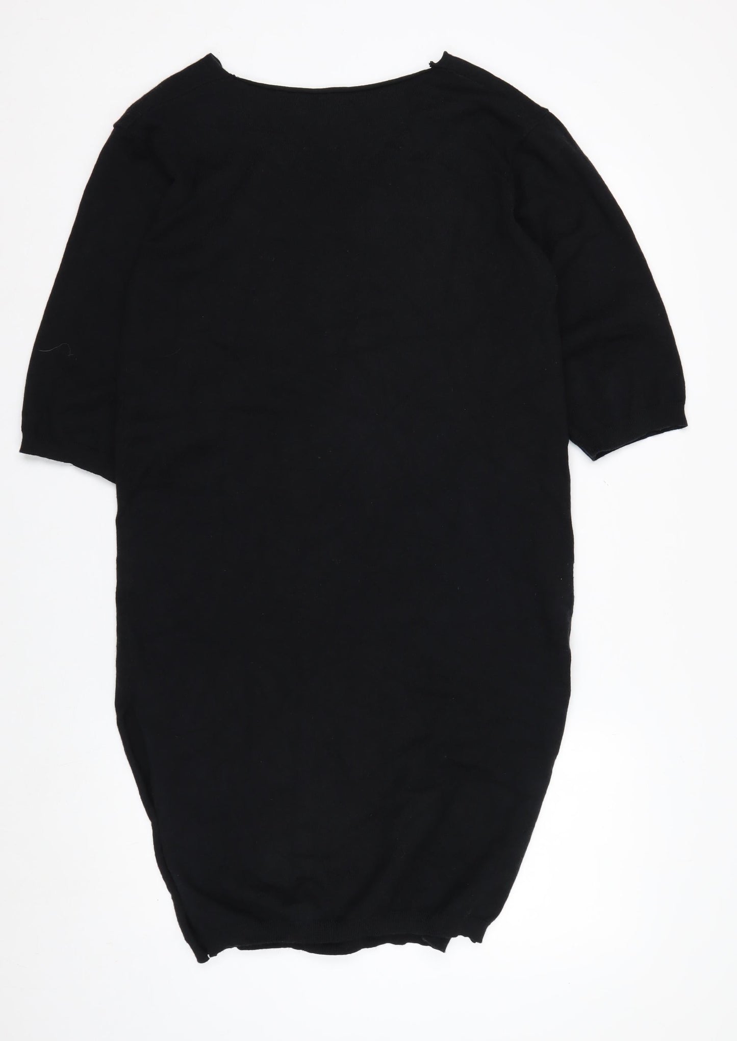 dRA Los Angeles Women Black S Pullover Knit Jumper Short Sleeve