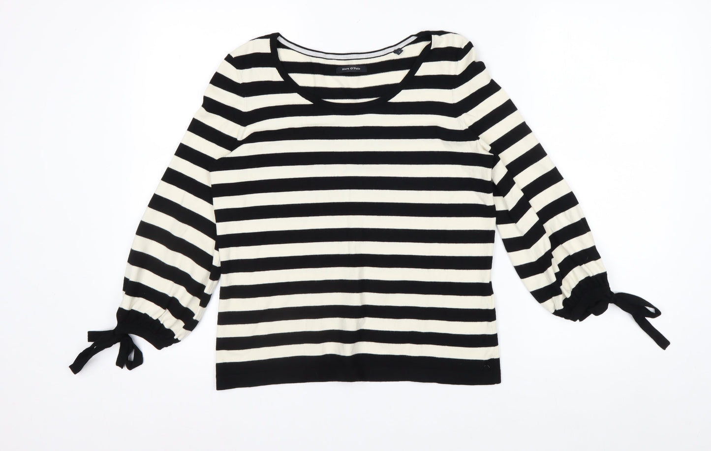Marc O'Polo Women's Black & White Striped 3/4 Sleeve Jersey Top Size S
