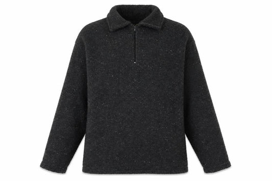 Menza Men’s Black XL Knit 1/2 Zip Pullover Sweatshirt