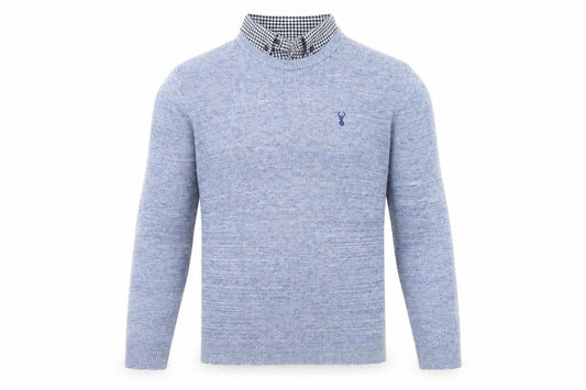Next Men's Blue Cotton Blend Crew Neck Jumper M