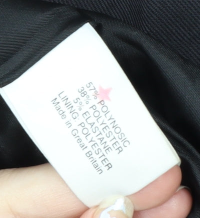 Country Casuals Women Black Size 14 Classic Lined Blazer