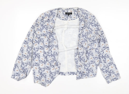New Look Women’s Blue Floral Lightweight Blazer Size 10