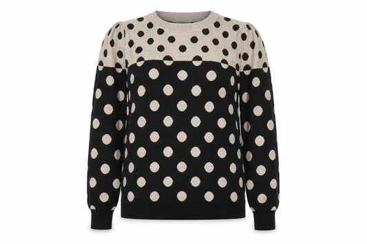 Next Women’s Black Polka Dot Crew Neck Pullover Jumper XL Tall