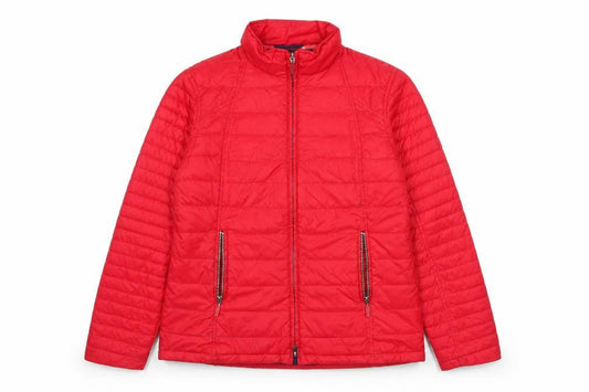 Barbour Womens Red Quilted Puffer Jacket Size 14 Lightweight Autumn Winter