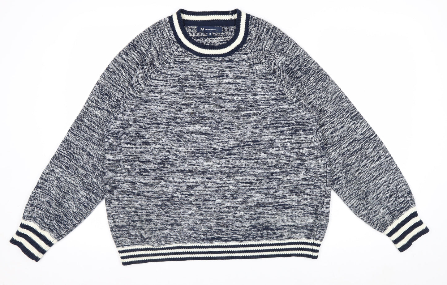 Crew Clothing Company Women's Blue Cotton Crew Neck Jumper Size 12