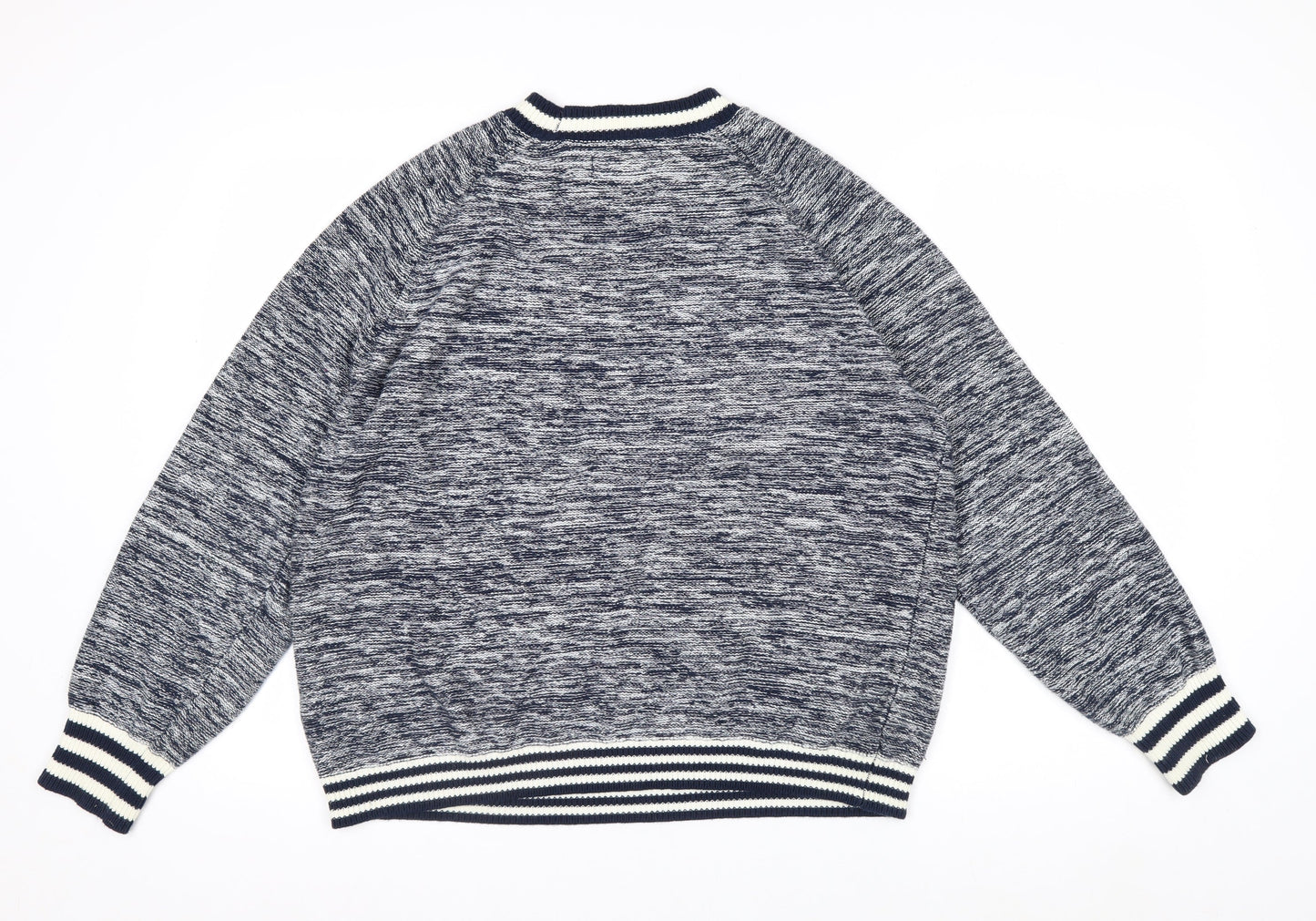 Crew Clothing Company Women's Blue Cotton Crew Neck Jumper Size 12