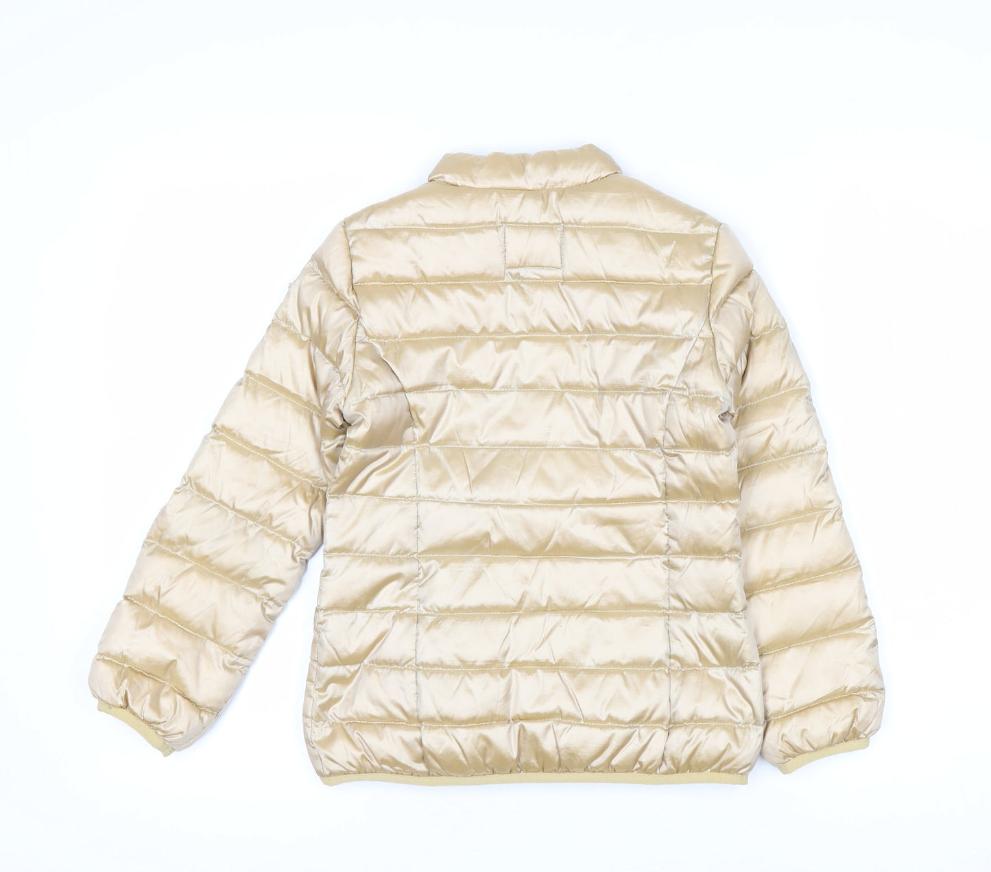 Guess Girls Beige Puffer Jacket 8 Years Lightweight Quilted Winter Coat