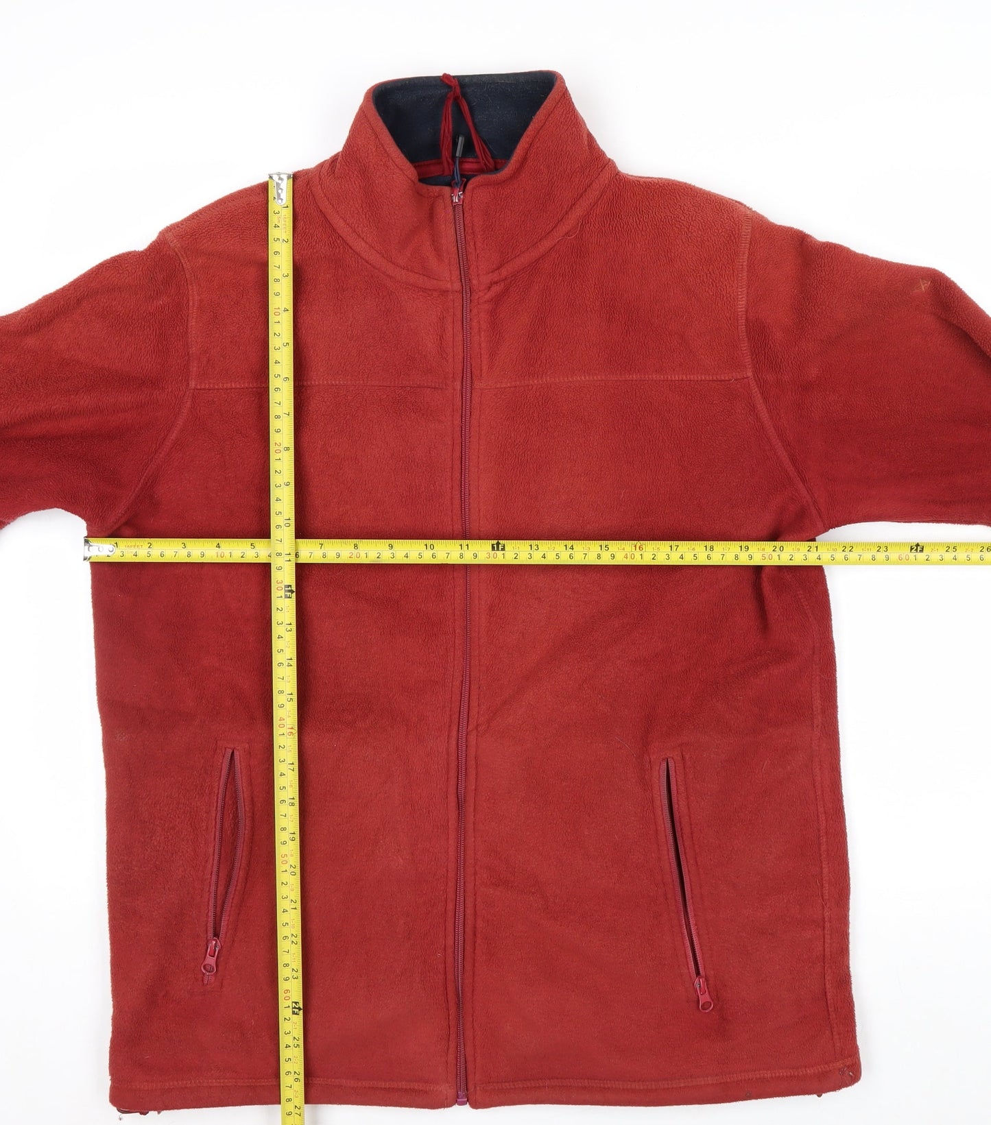 James Pringle Men's Red Fleece Full Zip Jacket Size M
