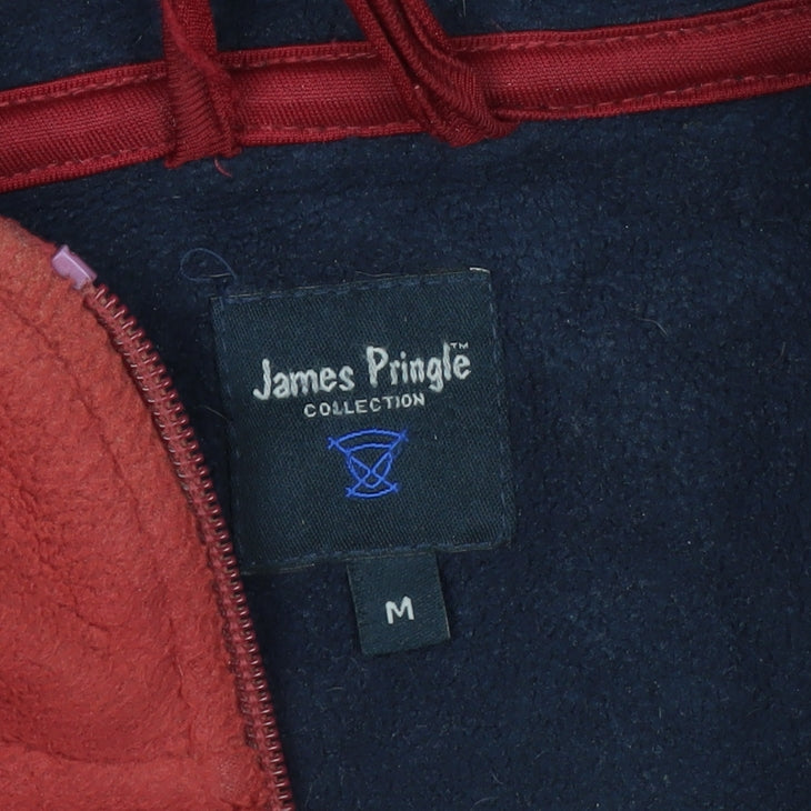 James Pringle Men's Red Fleece Full Zip Jacket Size M